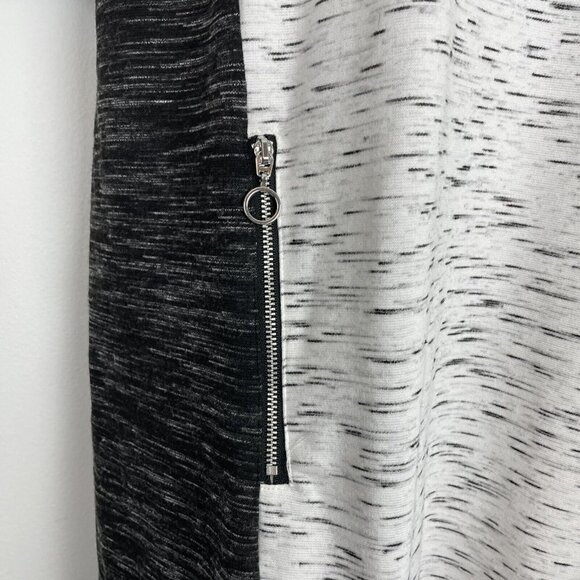 Rachel Rachel Roy Gray black Space Dyed Shift Career Dress Pockets Size Large - Picture 3 of 8